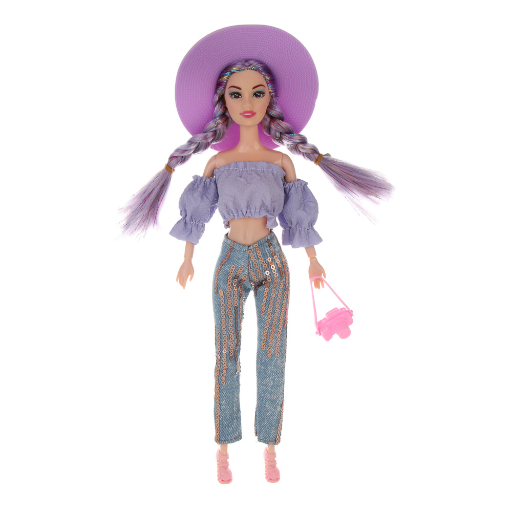 Кукла шарнирная в шляпке, 29 см, пластик, PVC, PP, тм ИГРОЛЕНД - #4