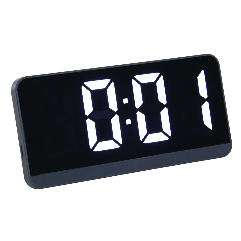 LADECOR CHRONO Будильник электронный, 16,5x1,5x8 см, АВС пластик, 3xAАA, оправа цвет серебро - #2