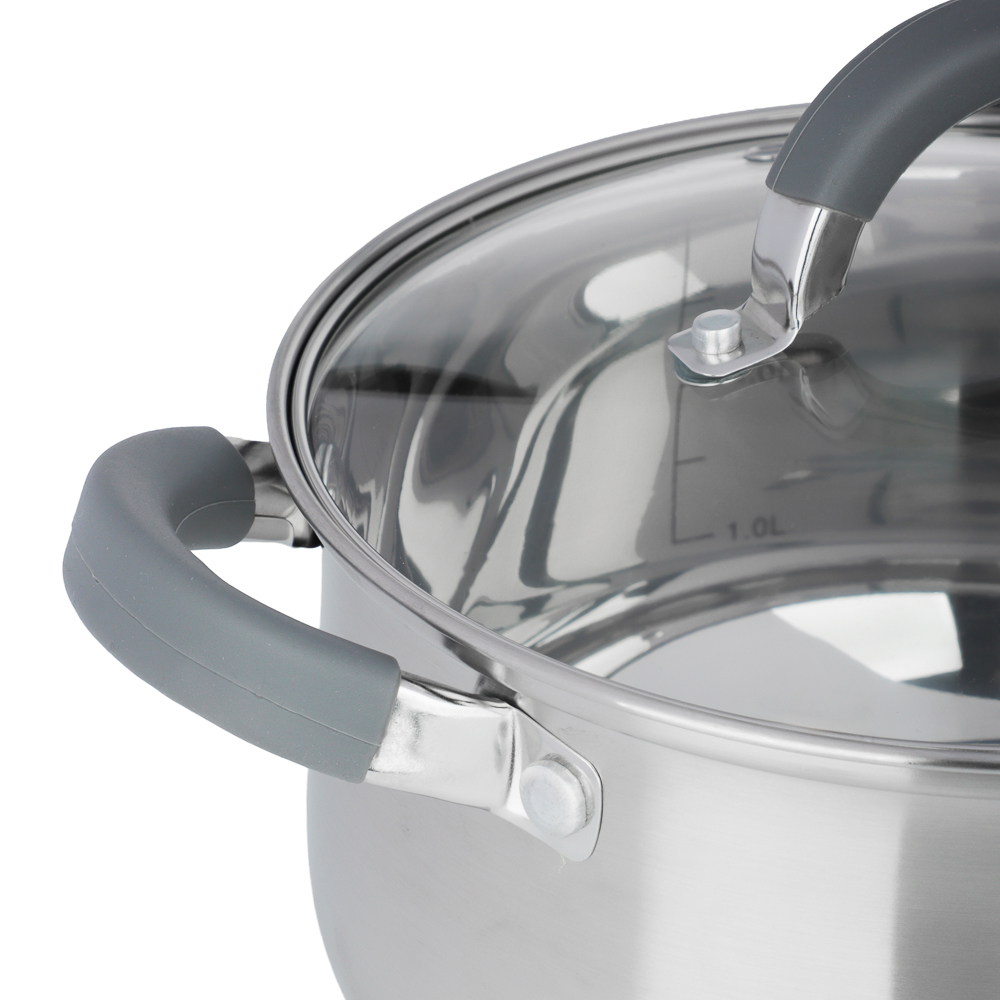 Набор кастрюль тм VETTA Вена 6 пр. (1,9л+3,6л+6,0л) со стекл. крышкой - #5