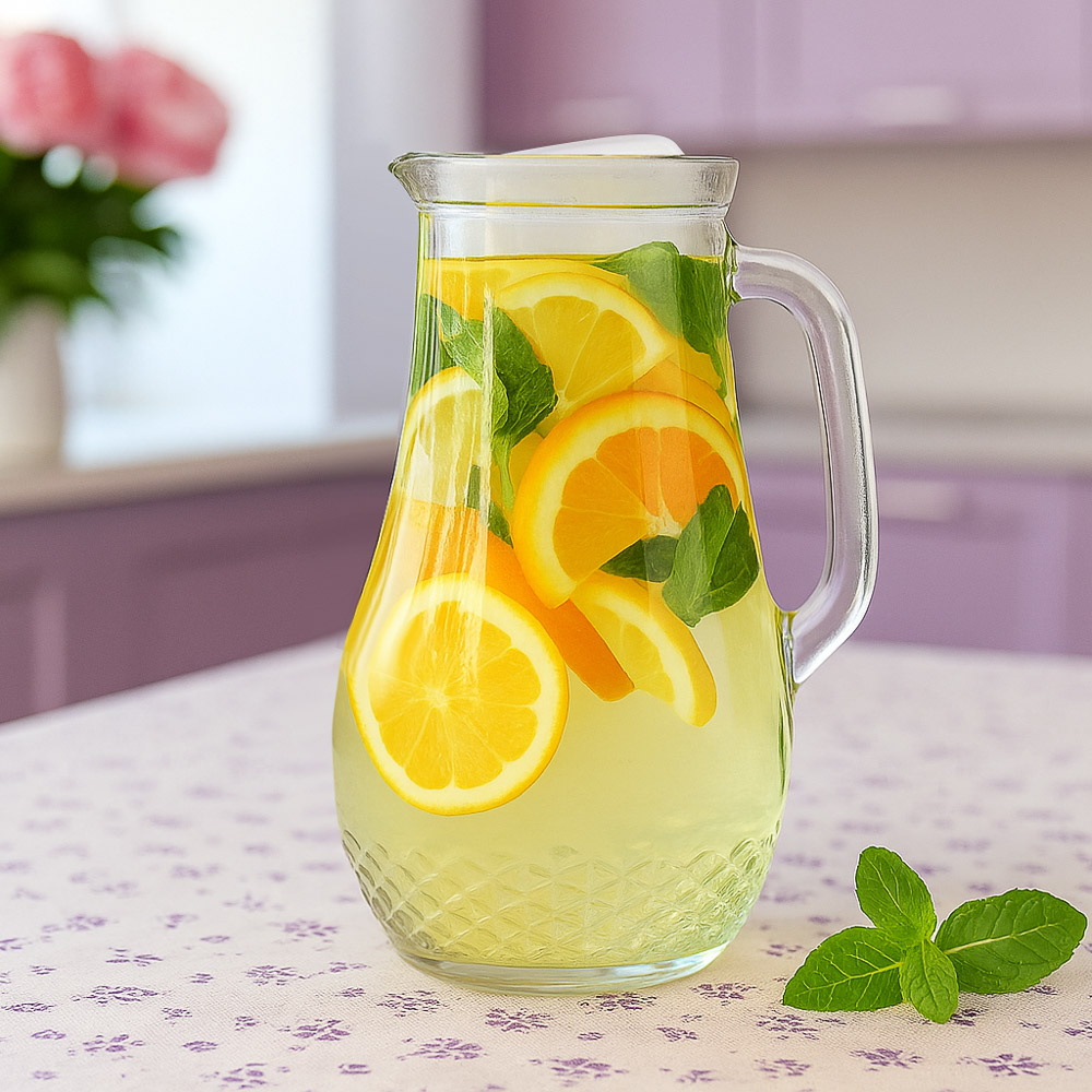 Кувшин "Крист" с пластиковой крышкой, 1,5л, стекло - #5