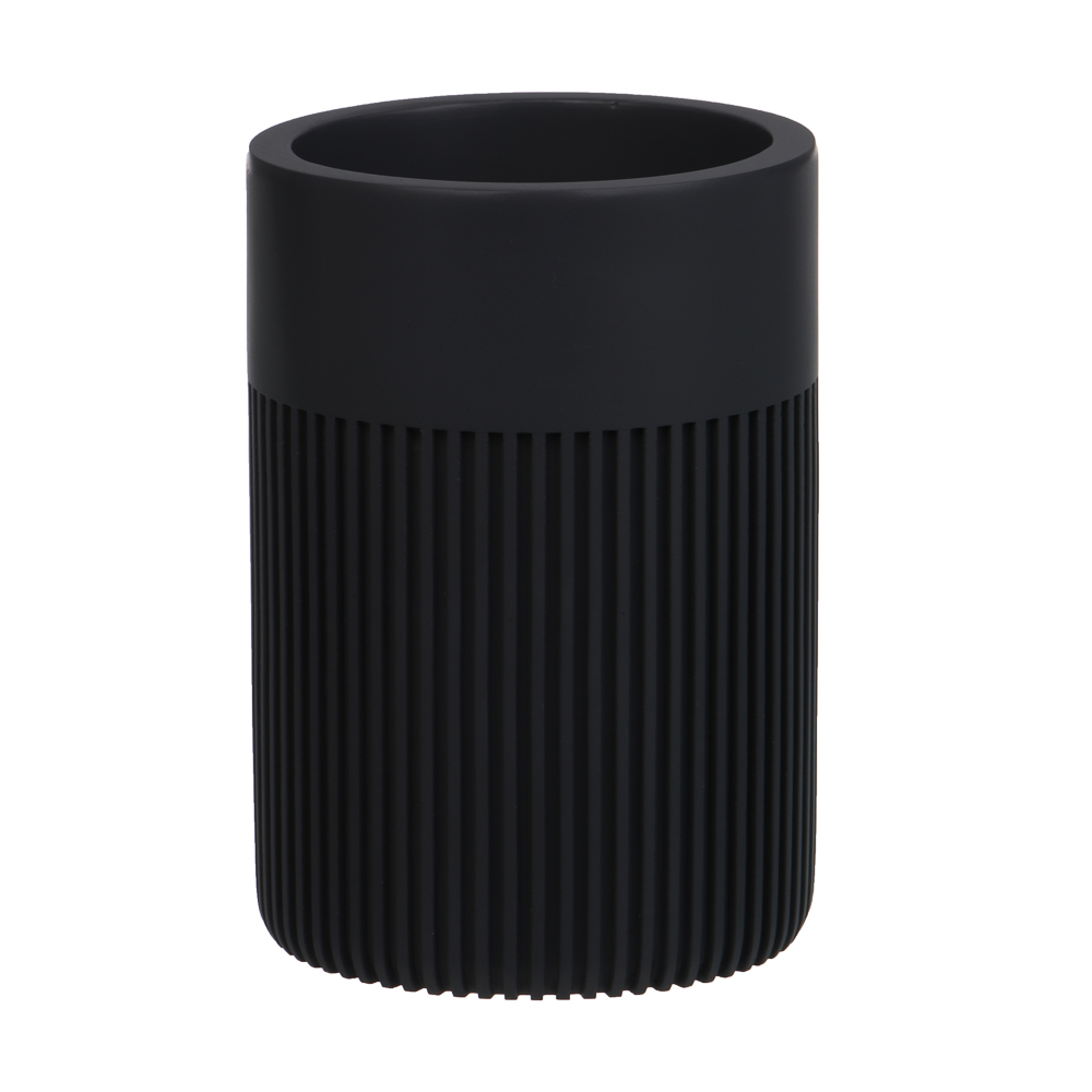 Стакан для ванной комнаты тм VETTA Модена, полирезин, серый, 7x7x10см - #1