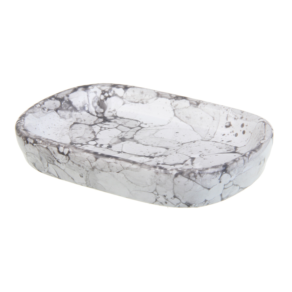 VETTA Мыльница, 13,5x9x2,5 см, керамика, "Космос", мрамор белый - #3