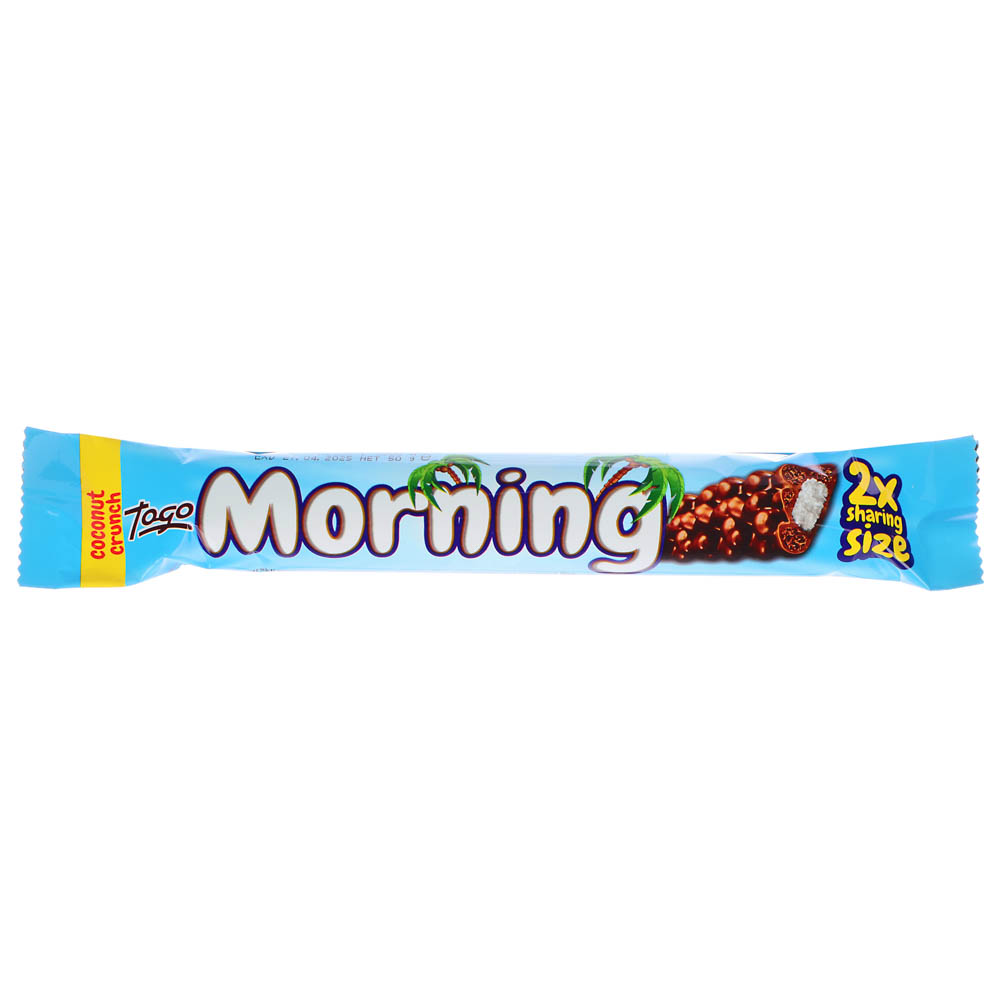 Батончик "Morning" с кокосом, покрытый молочным шоколадом с воздушными злаками 50 г. - #1
