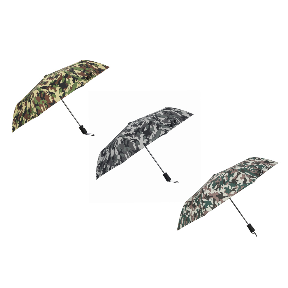 Зонт мужской, полуавтомат, сплав, пластик, полиэстер, 55см, 8 спиц, 3 цвета, RST3713А - #1