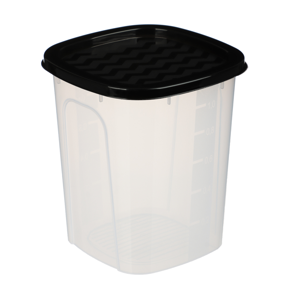 Контейнер для сыпучих продуктов НУТ квадратный 1,2 л, пластик - #1