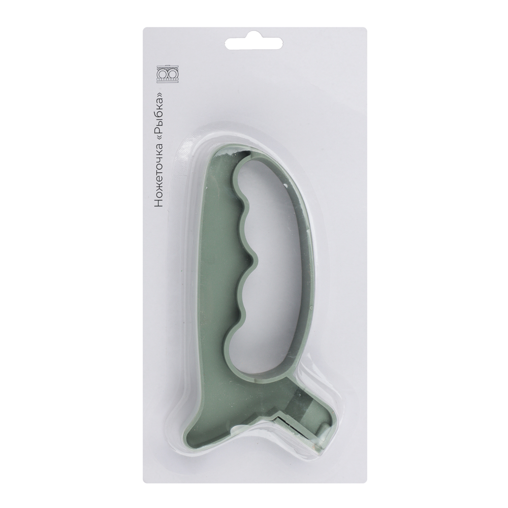 Ножеточка "Рыбка" 13,5х6,5х2,5см, вольфрамовая сталь, полипропилен - #12