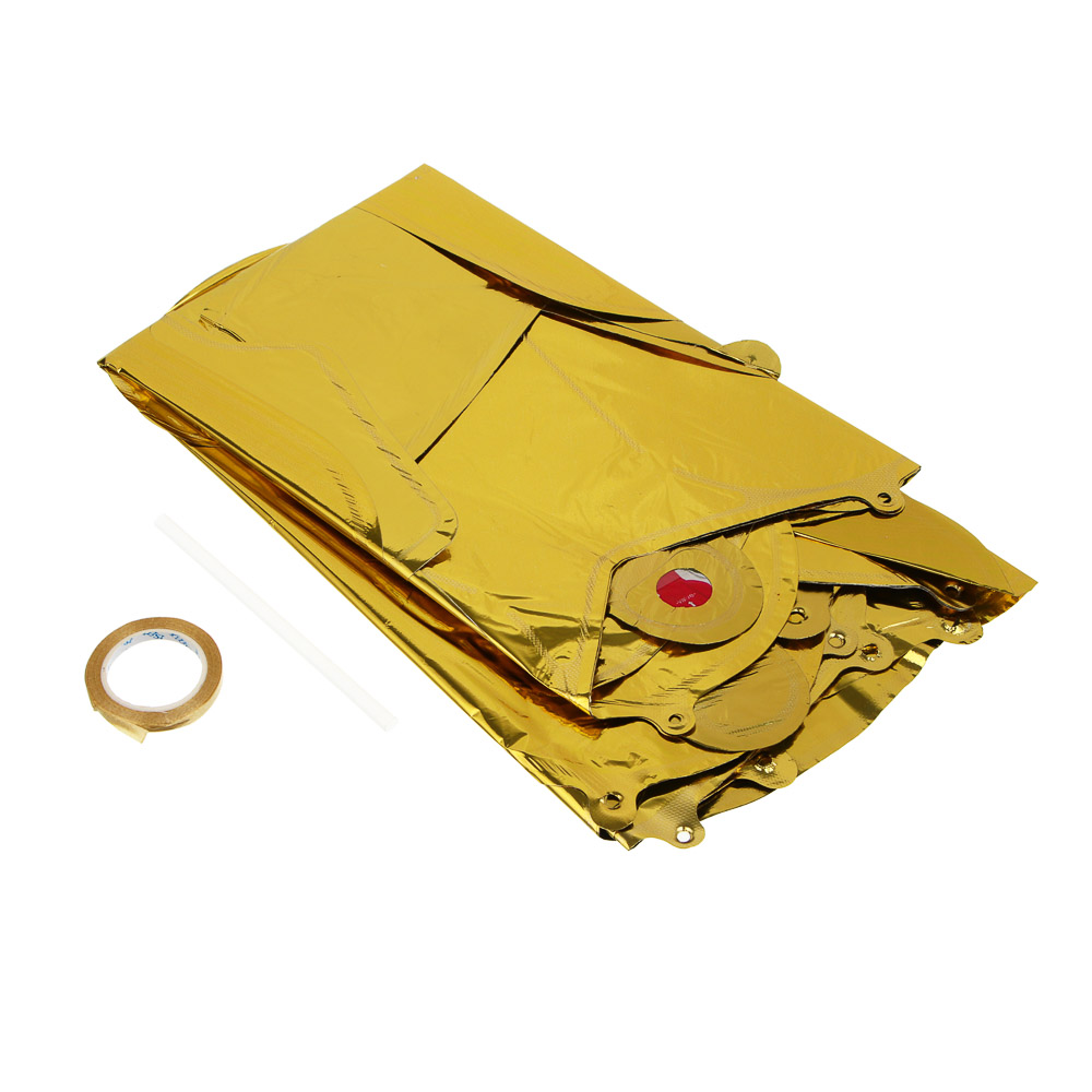 Шар воздушный фольгированный "С новым годом" тм Fntastic, 43 см, золото, серебро - #3