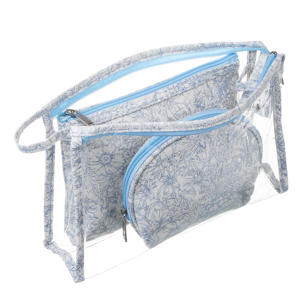 ЮL Косметички в наборе 3 шт Флора, ПВХ, ПЭ, 25х16х8см/20х14х3см/15х10х6см, 2 цвета - #7