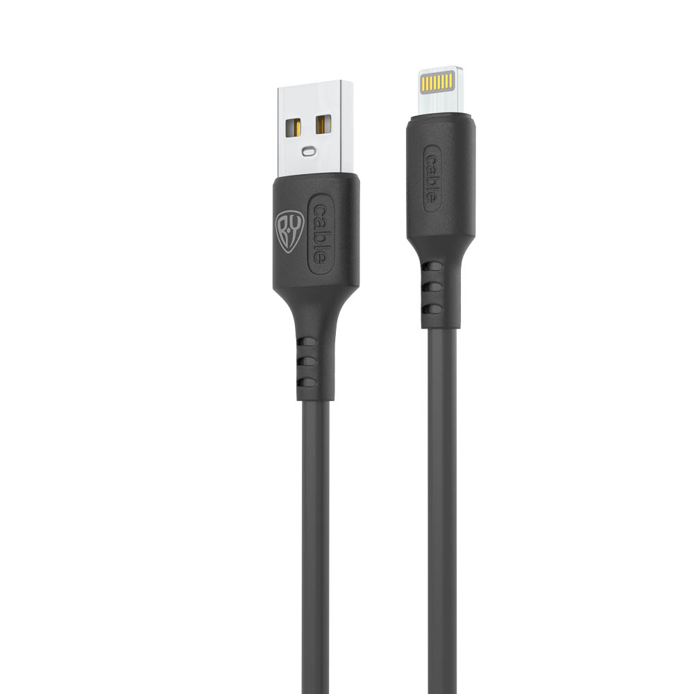 Кабель для зарядки USB(A)-iP BY Fusion, 12Вт, 1 м, 2.4A, TPE, чёрный - #3