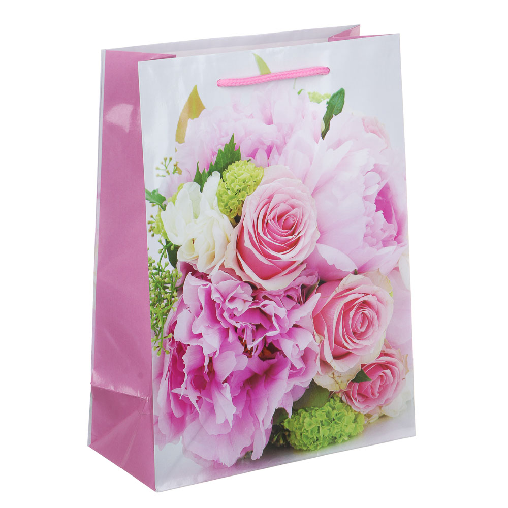 LADECOR Пакет подарочный, бумажный, 17,5x24x8 см, 4 дизайна, весенние цветы - #2