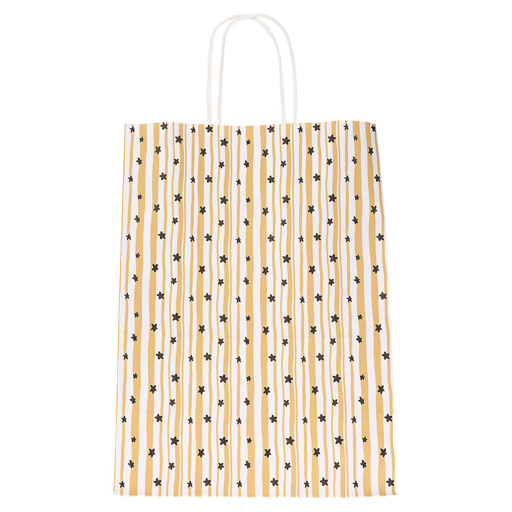 Пакет подарочный с кручеными ручками белый L 26x15x36 см, "Fantasy" внутри белый - #3