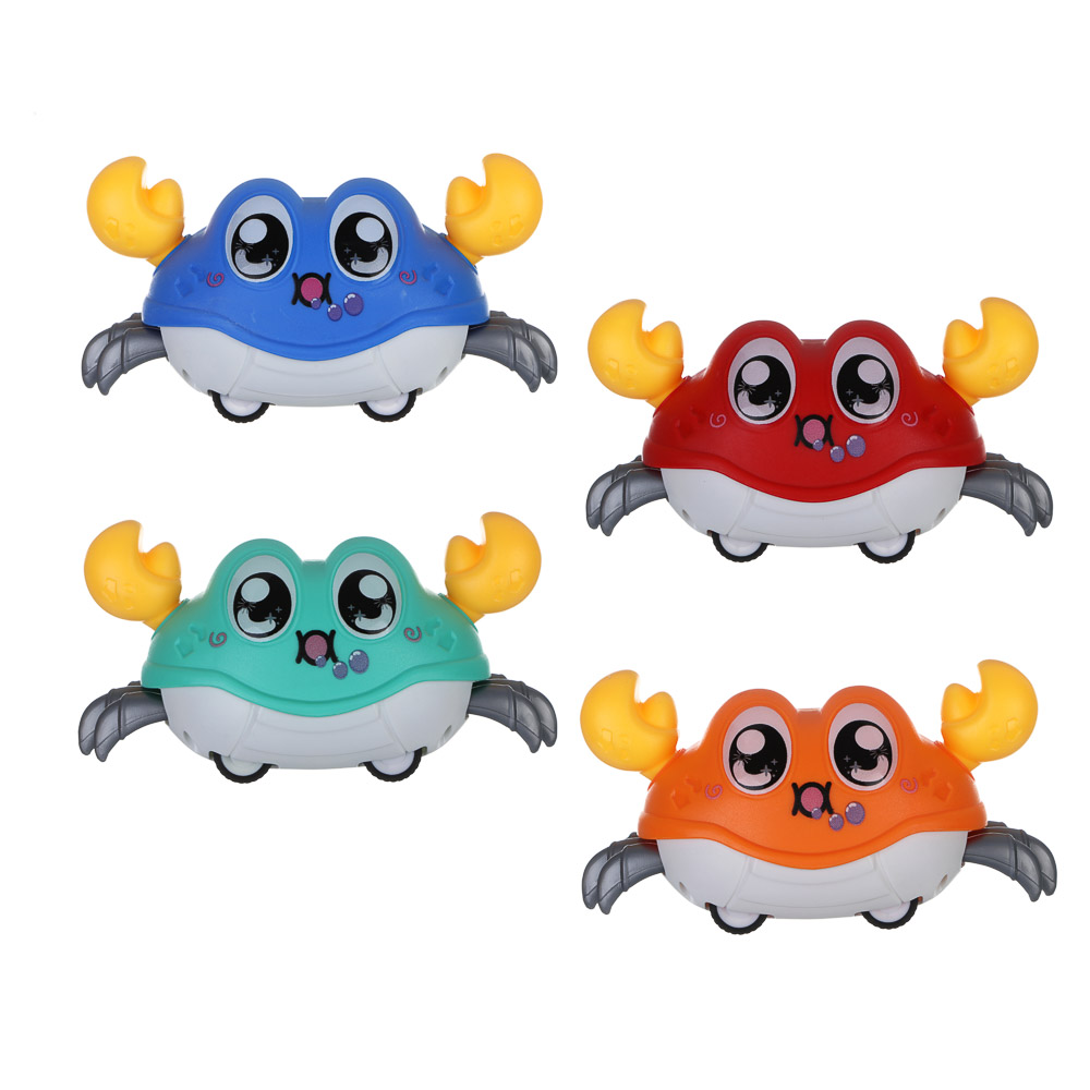 ИГРОЛЕНД Игрушка для малышей "Крабик-весельчак", ABS, 12,6х6,6х6,4см - #2