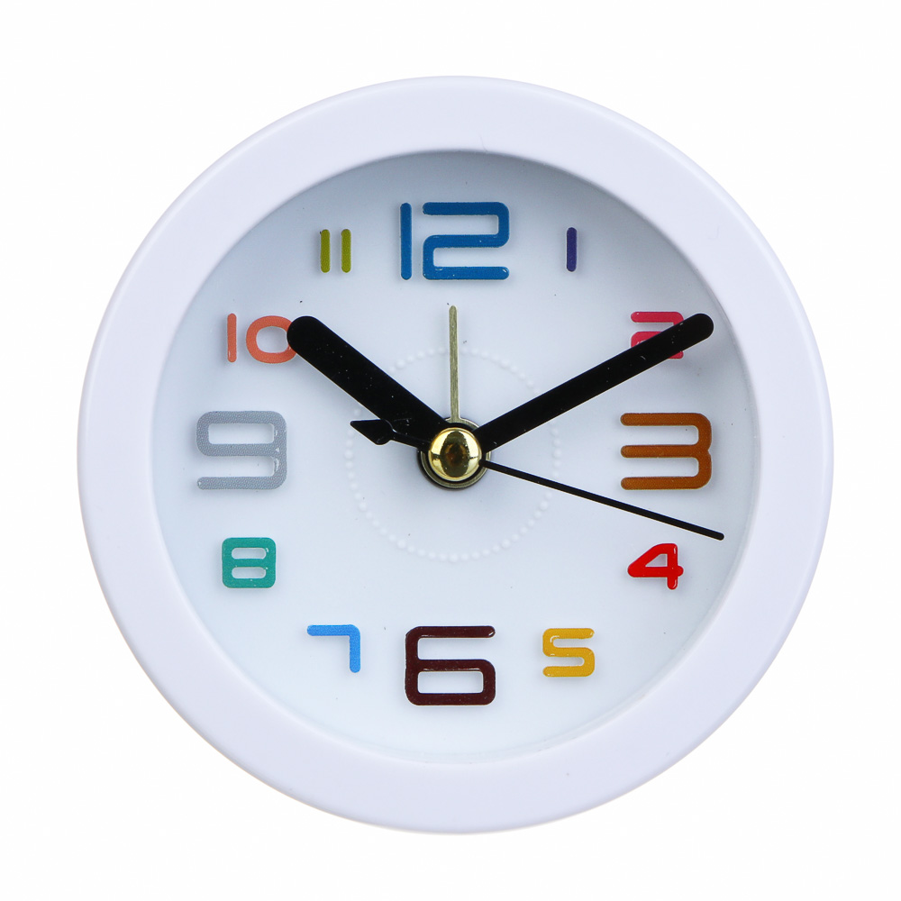LADECOR CHRONO Будильник, 8,5x8,5x3,5 см, пластик, 1хАА, цвет белый - #1
