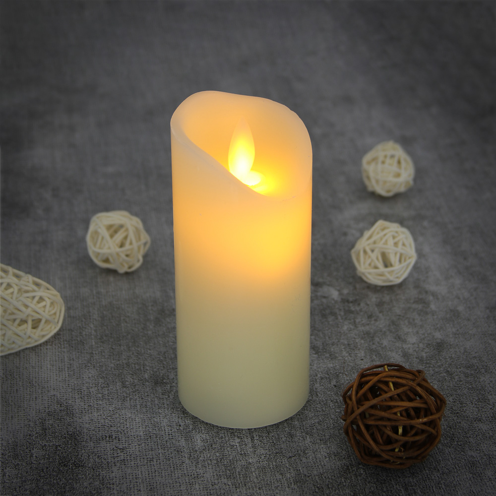 Светильник декоративный в виде свечи с LED-подсветкой, 1режим, парафин, полипропилен, 5,5х12см,2xAA - #4