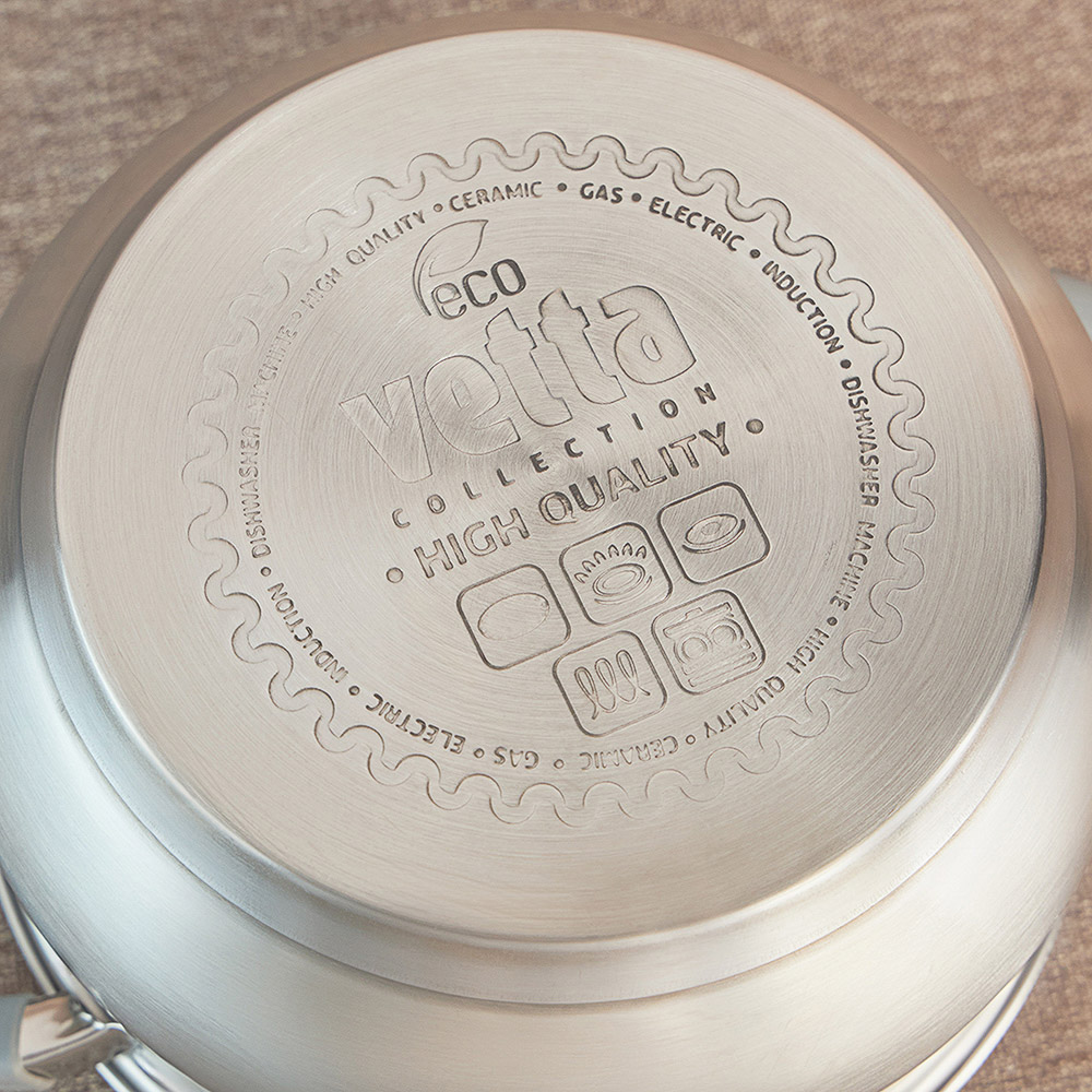 VETTA Вена Кастрюля 18х10,5см. 2,6л. со стекл. крышкой, индукция - #13