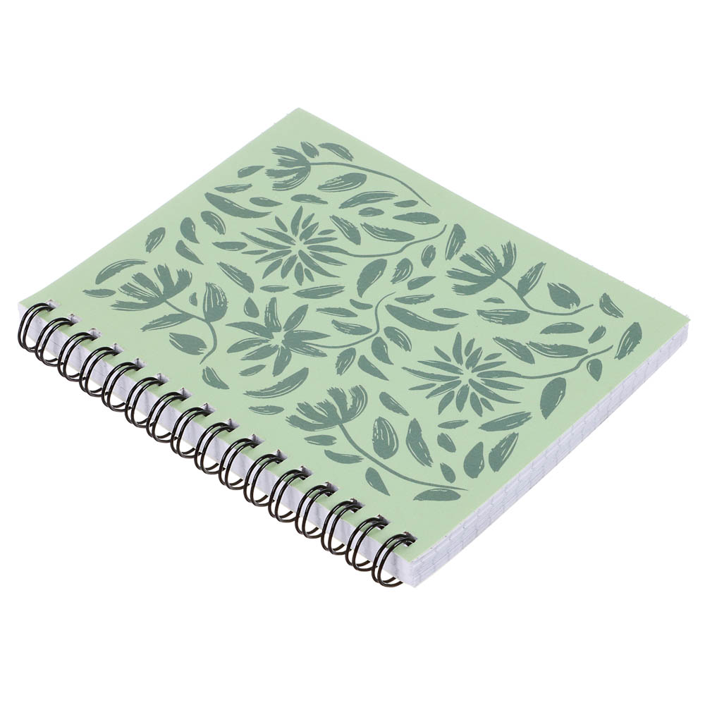 Блокнот "Botanica", 105х140 мм, 80л, клетка, мягкий переплет, спираль, в ассортим. - #18