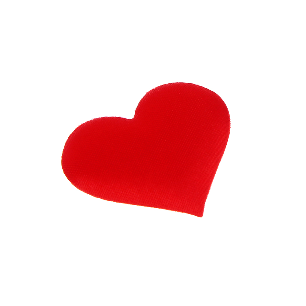 Сердечки декоративные тм Fntastic 3,2 см, атласные, набор 50 шт, цвет красный - #2