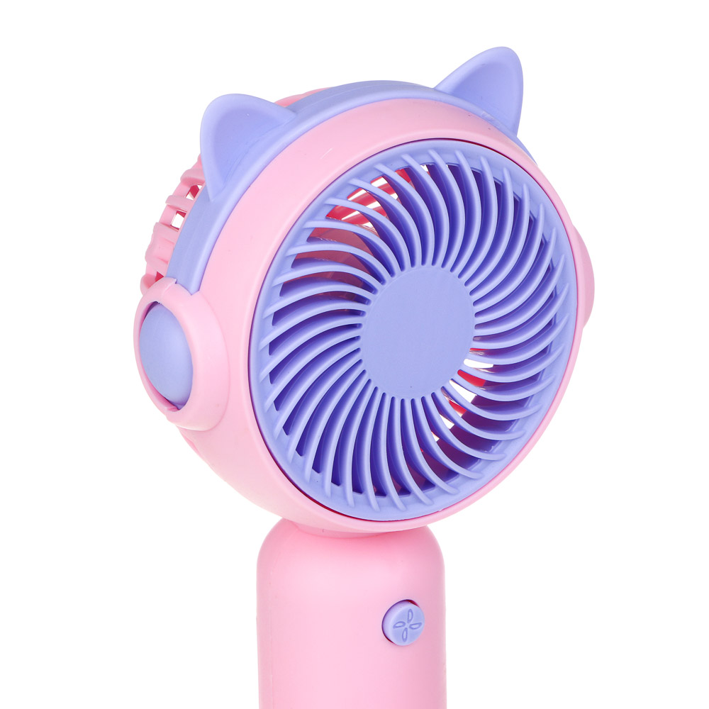 ИГРОЛЕНД Вентилятор ручной портативный, 1 скорость, 1,5V, 2хАА, PP, 9х5,5х18 см, 4 дизайна - #9