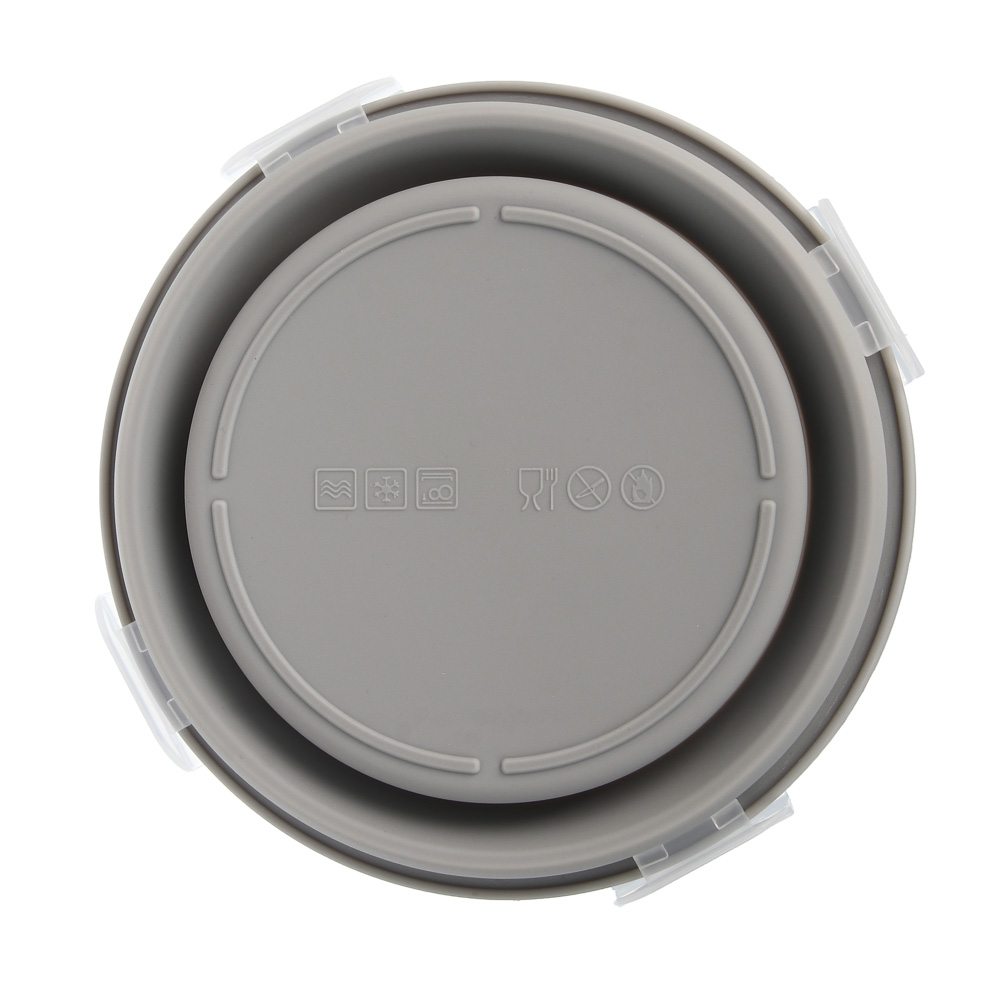 Миска складная туристическая тм BY Русские Супергерои, с крышкой, 750мл, силикон - #12