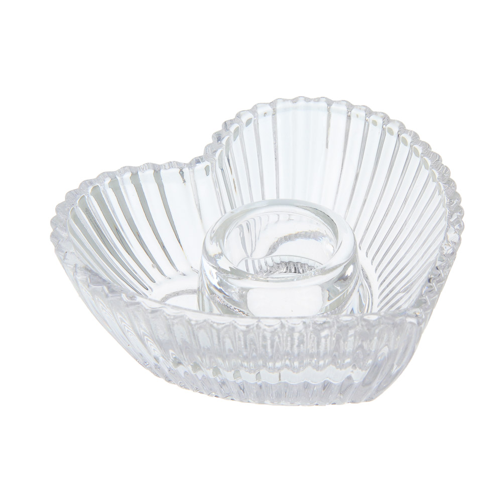 Подсвечник тм LADECOR стеклянный, 8,5x8,5x3,5 см, 2 формы - #3