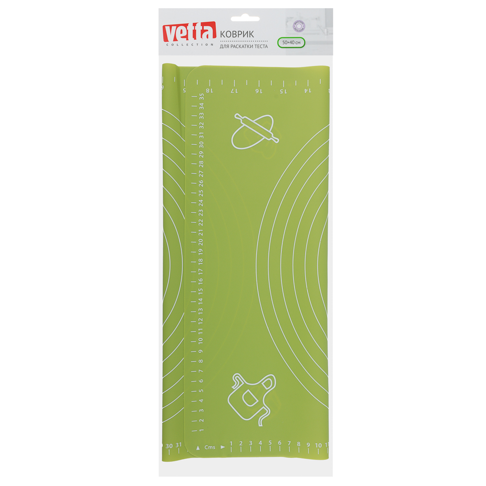 VETTA Коврик силиконовый для раскатки теста с принтом, 50х40см, 3 цвета - #5