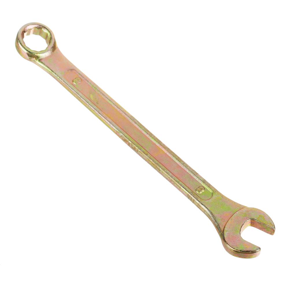 ЕРМАК Ключ рожково-накидной, 8мм, желтый цинк - #3
