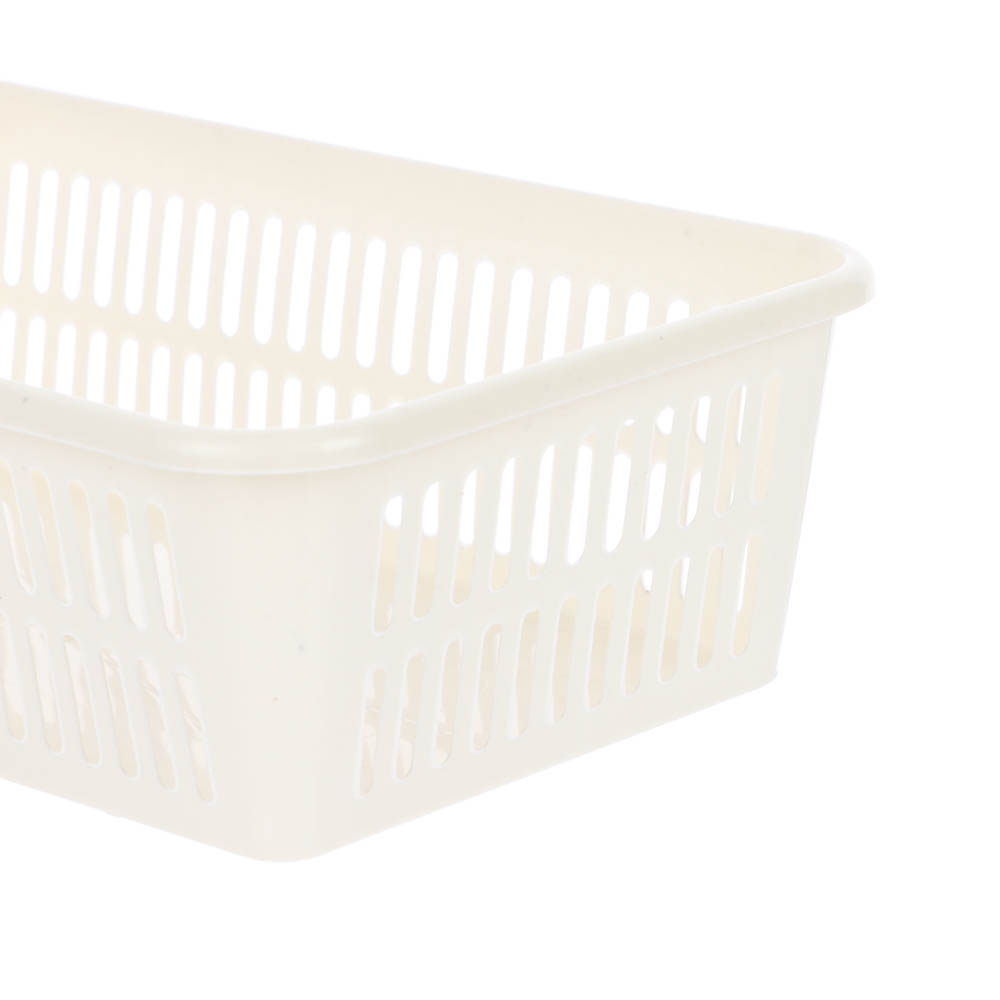 Корзинка универсальная 2л, 250х150х72мм, белый, серый, пластик - #7