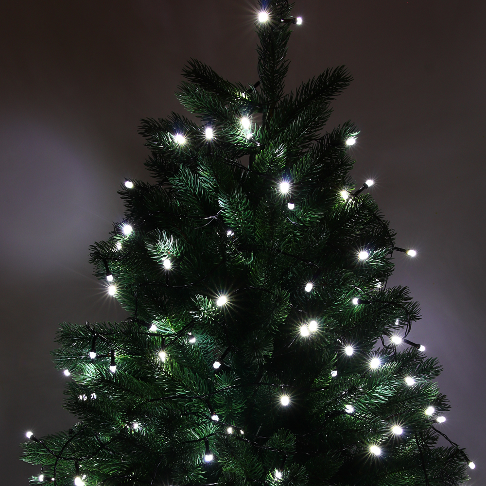 СНОУ БУМ Гирлянда эл. вьюн 20м, 200LED, белый, 8 режимов, ПВХ черный, 220В - #14