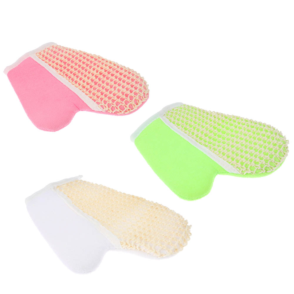 ЮL Мочалка варежка банная, сизаль, полиэстер, поролон, 21,5х18см, 3 цвета, МЭ24-02 - #1