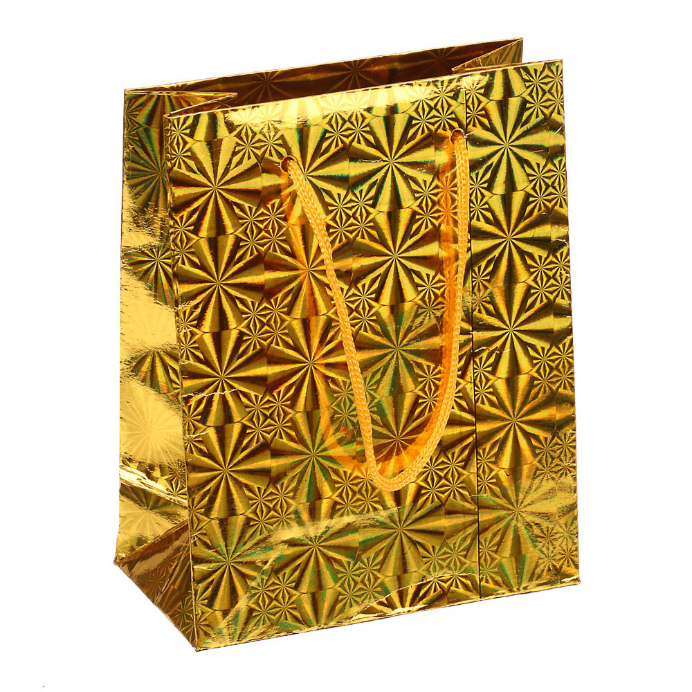 Пакет подарочный бумажный тм СНОУ БУМ 11,5x14,5x6,5 см, фольгированный, 6 цветов - #7