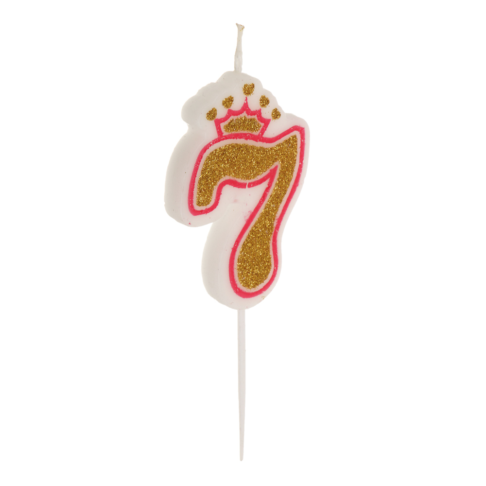 Свеча для торта тм Fntastic 5,6 см, в форме цифр (7), парафин - #2