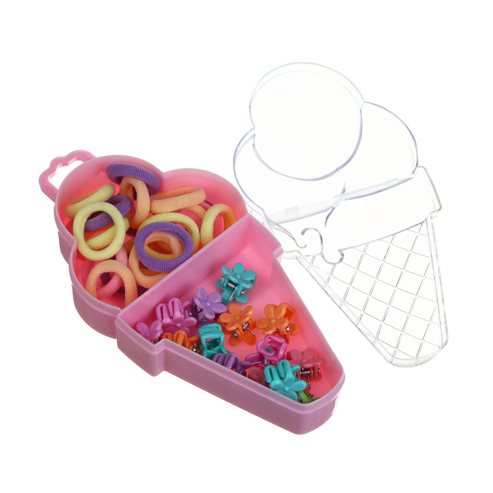 Набор детских резинок и крабиков BY Русские супергерои в футляре, полиэстер, пластик - #3