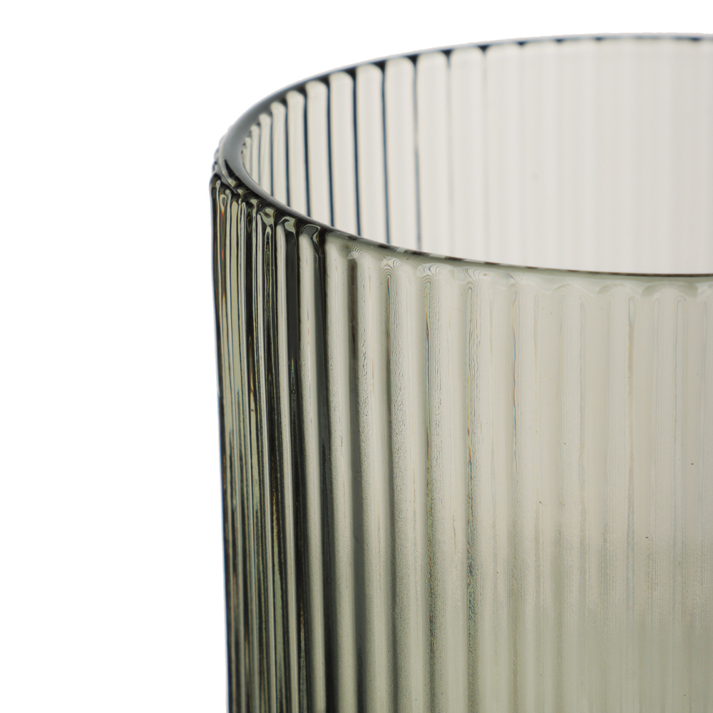 MILLIMI Бокал для вина Грея, 350мл, стекло, серый, рифленый - #4