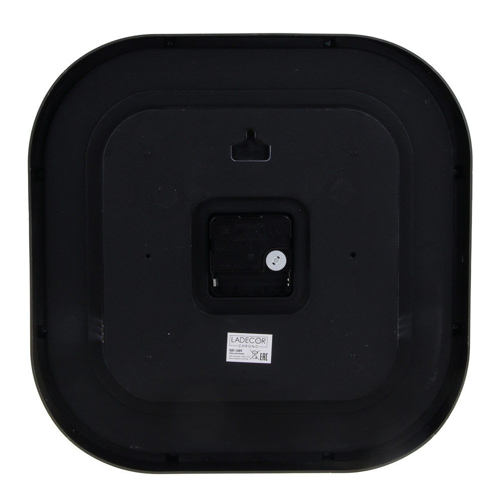 LADECOR CHRONO Часы настенные квадратные, пластик, 30x30x4 см, тикающий ход, 1xАА, арт08-27 - #3