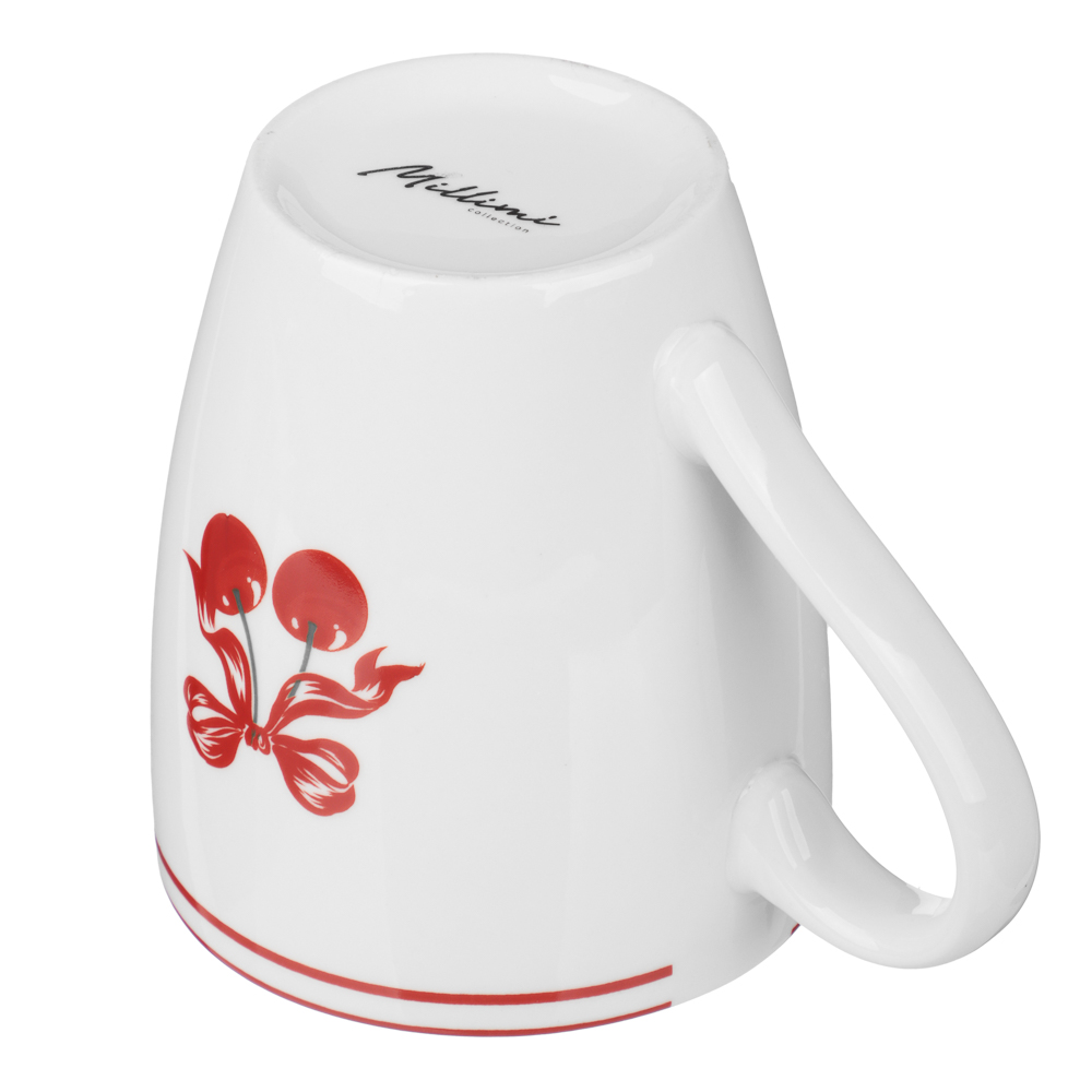 Кружка Черри тм MILLIMI, 350мл, фарфор, белый - #3