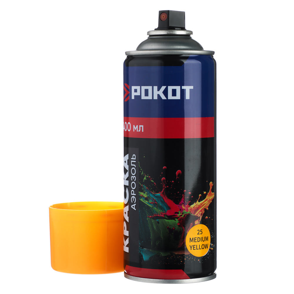 РОКОТ Краска аэрозоль 400мл, желтая 06(9001/25) - #1