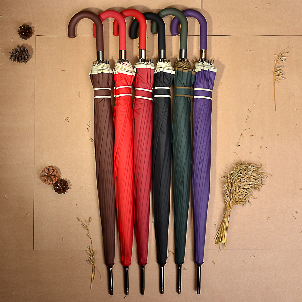 Зонт-трость женский, сплав, пластик, полиэстер, 65см, 16 спиц, 6 цветов - #3
