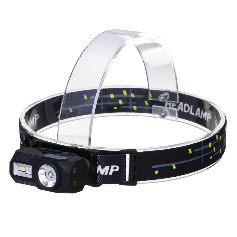 ЕРМАК Фонарь налобный,сенсорный,крепление, XPE LED+3LED,9 режимов,500мАч, 64х45х34 мм, красный свет - #3