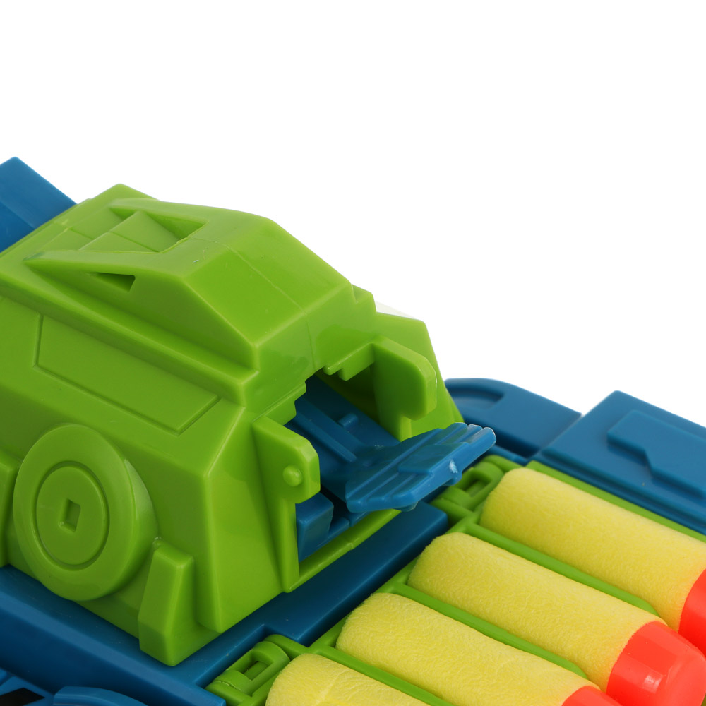 ИГРОЛЕНД Танк инерционный, стреляет мягкими пулями, трещотка, АБС-пластик, ЭВА, 14х8х8 см, 2 дизайна - #9