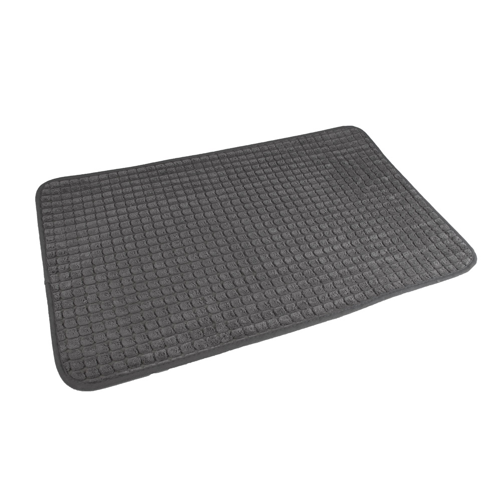 Набор ковриков для ванной тм VETTA Corn, сетка кукурузная 250г/м², 60х40см+80х50см, серый - #3