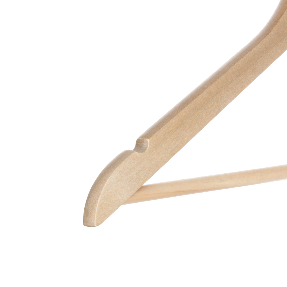 Вешалка для одежды тм VETTA, 45см, деревянная, хром, цвет светлое дерево - #3