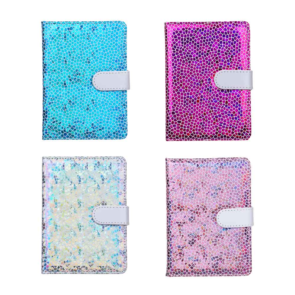 Записная книжка, 15x10,5см, 80л., тв.обложка с поролоном, фактура "мозаика", магнит.застежка, 4цв. - #1