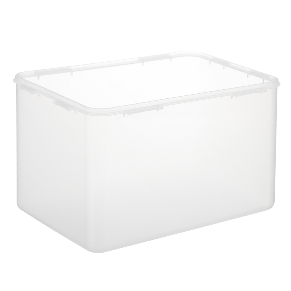 Контейнер герметичный с защелками с ручкой 4,5л, прозрачная крышка, пластик - #6