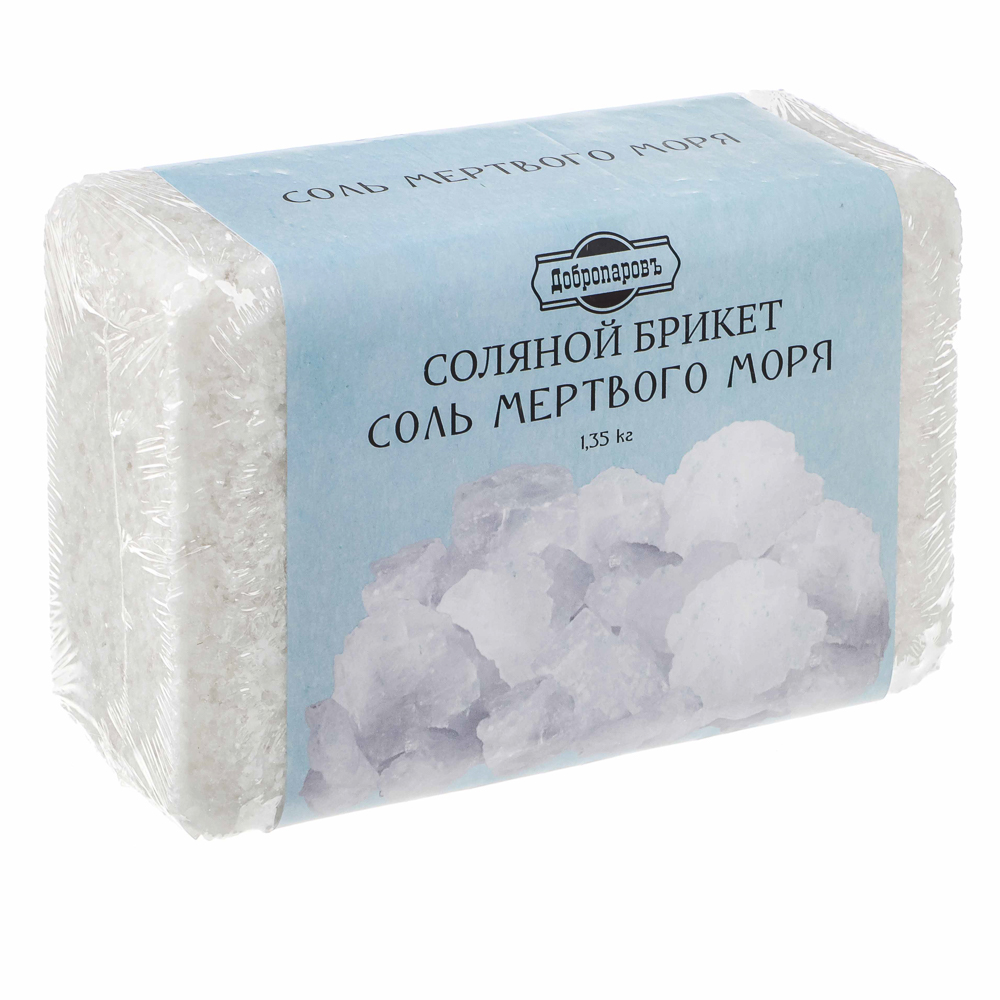Соляной брикет "Соль Мертвого моря" 1,35 кг "Добропаровъ" - #2