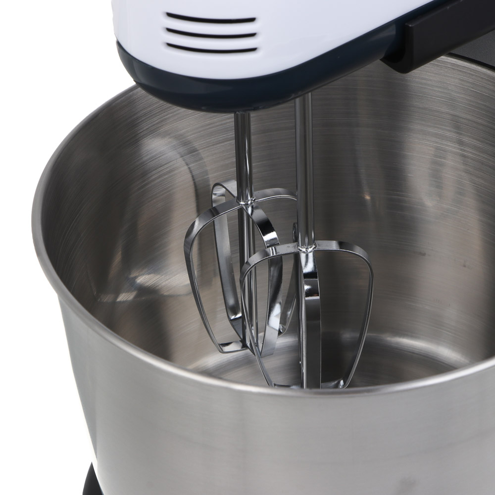 LEBEN Миксер кухонный 350Вт, 7 скоростей, 4 насадки, металлическая чаша 2л - #6