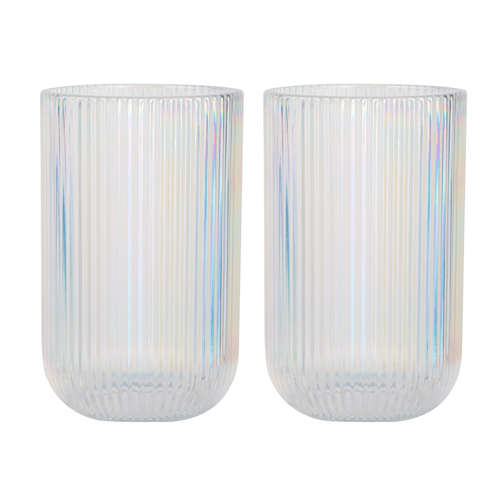 MILLIMI Набор стаканов 2шт, 380мл, стекло, перламутровый - #1