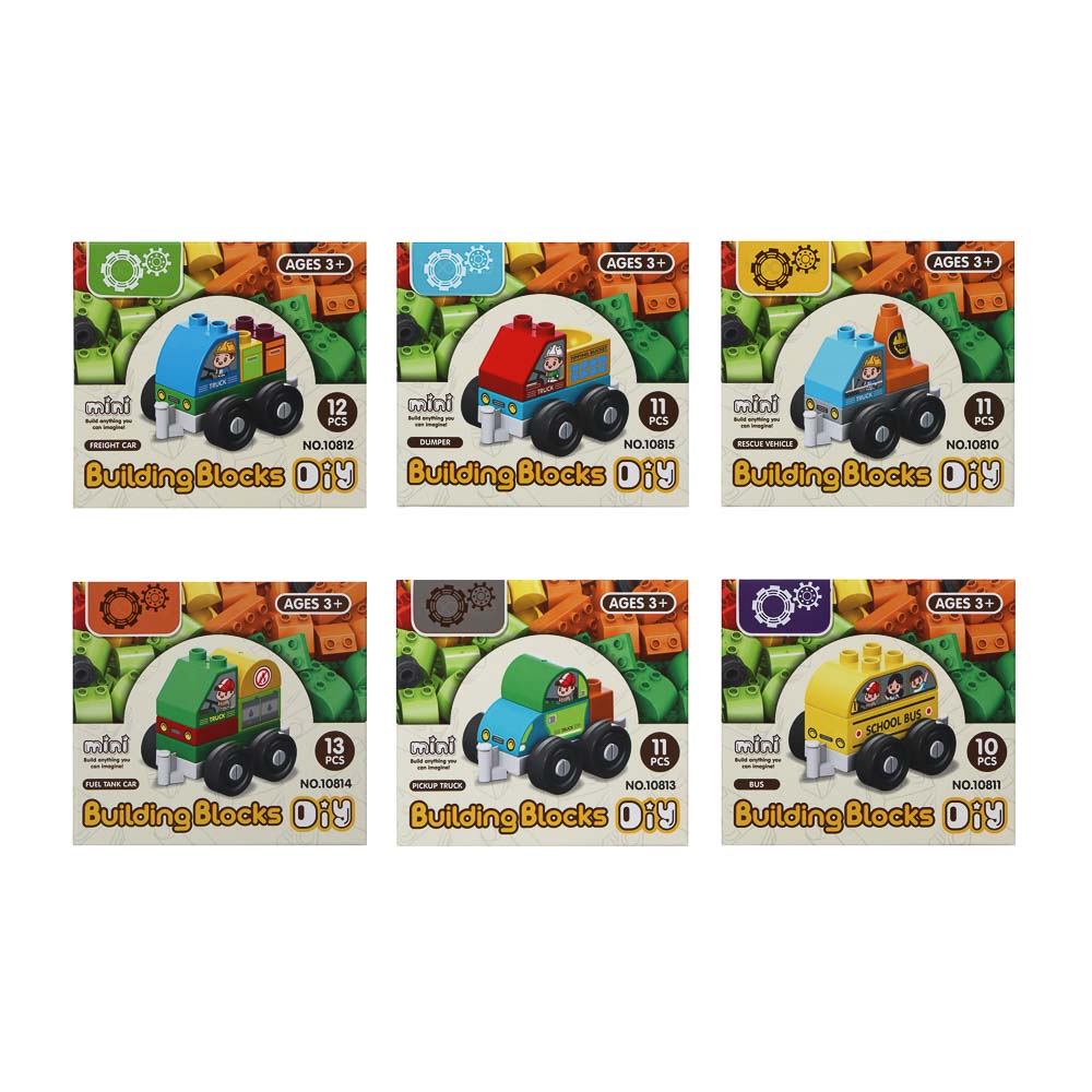 Конструктор развивающий "Транспорт", ABS, 11х6х10см, 6 дизайнов - #2