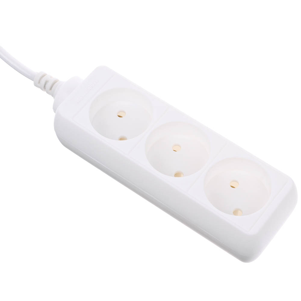 Удлинитель 3 гнезда 3м BY, сеч. провода 0,75 кв.мм, евророзетка, 6A, макс. мощность1500Вт - #3