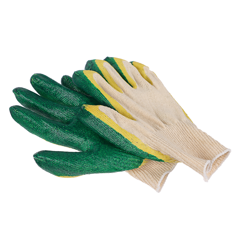 Перчатки вязаные х/б обливные с 2-слойным латексным обливом - #2