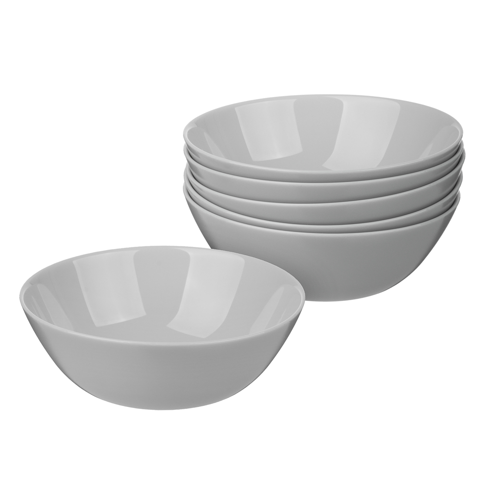 MILLIMI Грей Набор столовой посуды 19 пр., опаловое стекло, круглый - #7